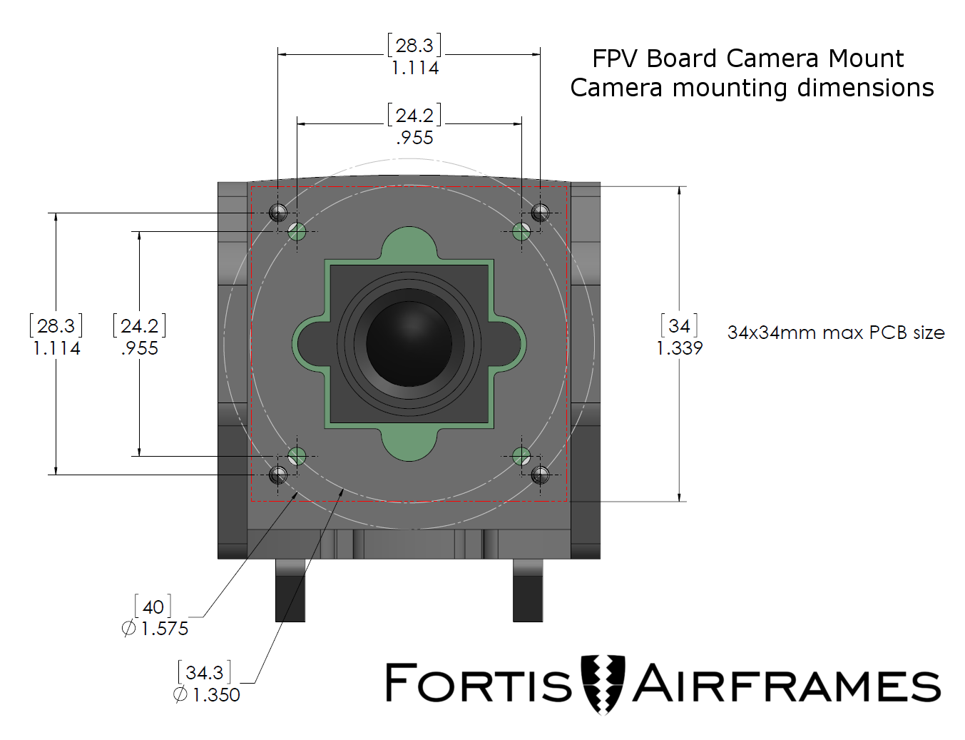 Camera Mount Dimensional Drawing